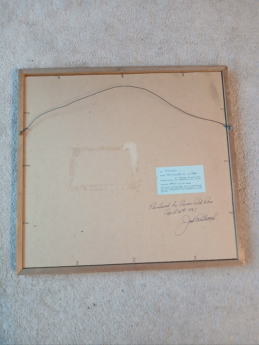 Vintage Signed Jack Eastaugh Painting - Picture 4 of 5